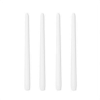 SSENERY 12" Unscented Taper Candles in 35 Colors (4-Pack) for Home Decor & Weddings - White