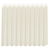 Stonebriar Unscented 10" Dripless Taper Candles with 7 Hour Burn, 30 Pack, White