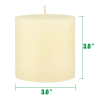 Stonebriar Unscented 3" x 3" 1-Wick Ivory Pillar Candles, 6 Pack