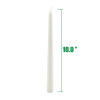 Stonebriar Unscented 10" Dripless Taper Candles with 7 Hour Burn, 30 Pack, White