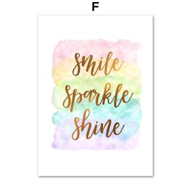 Vintage Inspirational Inspiration Quote Wall Painting Canvas Art Nordic Poster (Option: F-15x20cm)